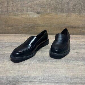 DV Dolce Vita Fran Black Faux Leather Loafers Women's Size 10